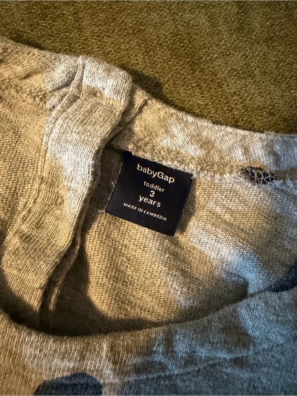 GAP Grey Top with Navy Polka Dots and Navy Skirt Dress